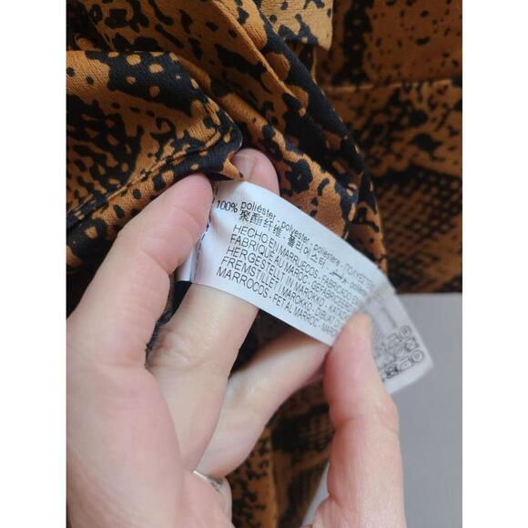 Zara Copper Python Print Midi Dress - Size XS - Picture 11 of 14